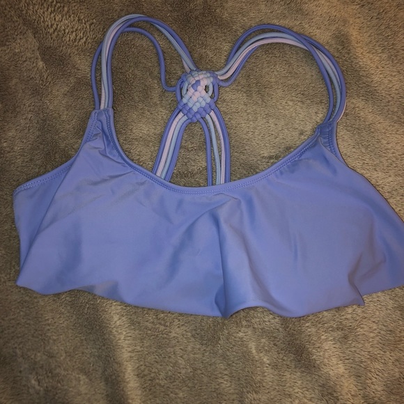 Flouncy blue bikini top - Picture 1 of 3